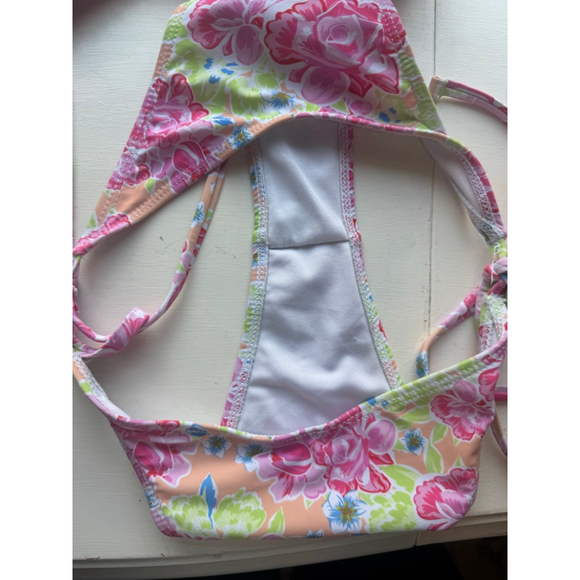 SHEIN Multi-coloured floral string bikini matching set- Size Small - Picture 5 of 5